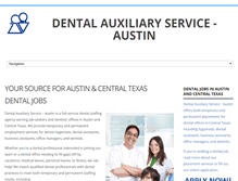 Tablet Screenshot of dentalauxaustin.com